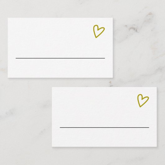 Groovy Greenファンシーを好む結婚ものはない プレイスカード (正面/裏面)