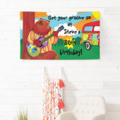 Groovy Guitar Bear Personalize Banner 横断幕 (インサイチュ)
