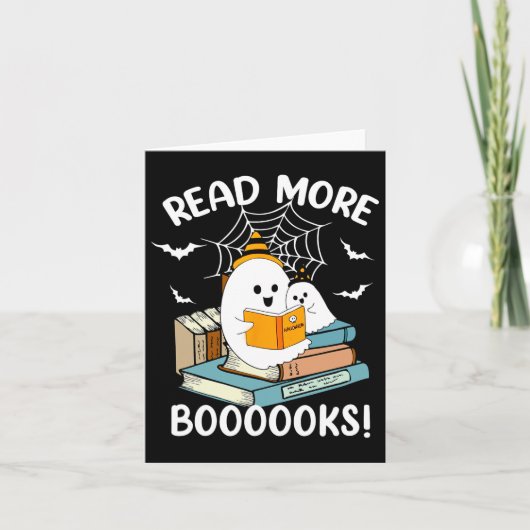 Groovy Halloween Ghost Read More Boooooks Libraria カード (正面)