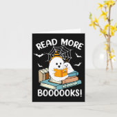Groovy Halloween Ghost Read More Boooooks Libraria カード (黄色い花)