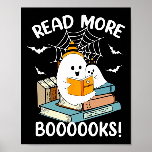 Groovy Halloween Ghost Read More Boooooks Libraria ポスター (正面)
