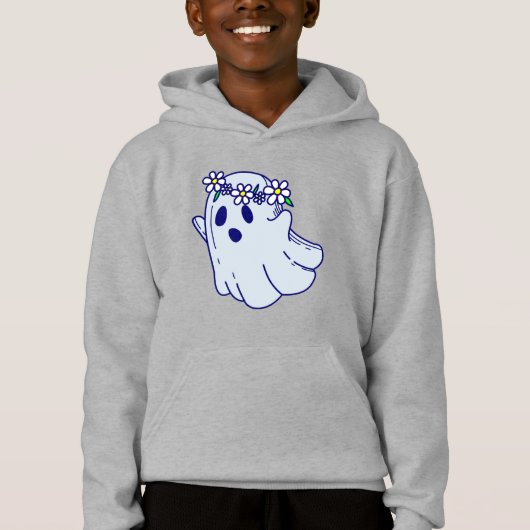 groovy halloween spooky boho floral ghost (正面)