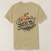 Groovy Halloween Spooky Teacher Trick Or Teach Tea Tシャツ (デザイン正面)
