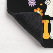 Groovy Halloween Vibes Costume Ghost Pumpkin  マウスパッド (コーナー)