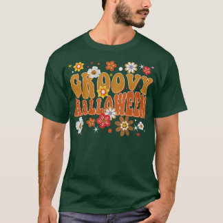 Groovy Halloween Vintage Floral Cute Halloween Tシャツ