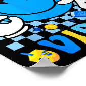 Groovy Hanukkah Vibes Chanukah Pajama Happy Hanukk ポスター (角)