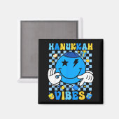 Groovy Hanukkah Vibes Chanukah Pajama Happy Hanukk マグネット (正面/裏面)