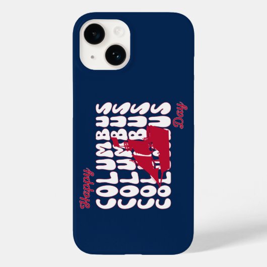 Groovy Happy Christopher Columbus Day 2023 Case-Mate iPhoneケース (裏面)