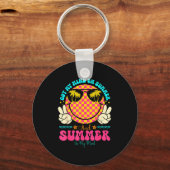 Groovy Happy Face Summer Vibes Got My Mind On Summ キーホルダー (正面)