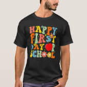 Groovy Happy First Day Of School Back To School Te Tシャツ (正面)