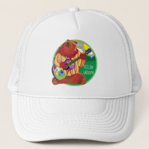 Groovy Happy Guitar Bear Hat キャップ