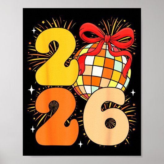 Groovy Happy New Year 2026 New Years Eve Party Men ポスター (正面)