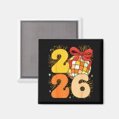 Groovy Happy New Year 2026 New Years Eve Party Men マグネット (正面/裏面)