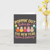 Groovy Happy New Year Labor And Delivery L&amp;d N カード (黄色い花)