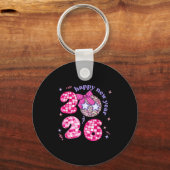 Groovy Happy New Year Party 2026 Girls Kids Toddle キーホルダー (正面)