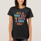 Groovy Happy Smiling Face Have Good Day Positive M Tシャツ (正面)