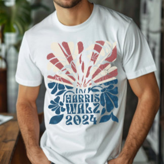Groovy HarrisとWalz 2024アメリカ国旗 Tシャツ