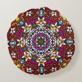 Groovy Heavenly Flower Power ラウンドクッション (裏面)