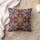 Groovy Heavenly Flower Power Throw Pillow クッション (ブランケット)