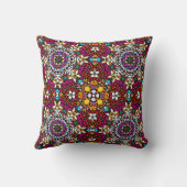 Groovy Heavenly Flower Power Throw Pillow クッション (裏面)