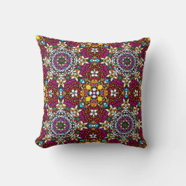Groovy Heavenly Flower Power Throw Pillow クッション