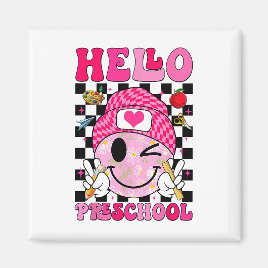Groovy Hello 幼稚園 保育園 入園式 マグネット (正面)