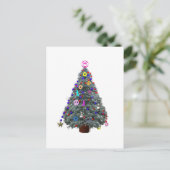 Groovy Hippieクリスマスツリー シーズンポストカード (スタンド正面)