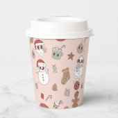 Groovy Hippieサンタクリスマスバースデーパーティー 紙コップ (裏面)