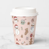 Groovy Hippieサンタクリスマスバースデーパーティー 紙コップ (正面)