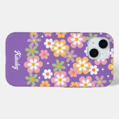 Groovy Hippieデイジーパターン（名前は紫） Case-Mate iPhoneケース (裏面 (横))