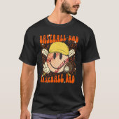 Groovy Hippie Baseball Dad Father's Day Softball G Tシャツ (正面)