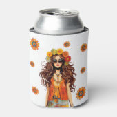 Groovy Hippie Hippy 1970sをテーマにした誕生日パーティー 缶クーラー (缶正面)