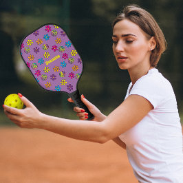 Groovy Hippie Peaceとフラワーシャワー ピックルボールラケット