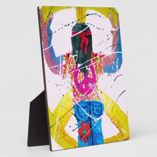 Groovy Hippie Peaceサイン フォトプラーク (側面)