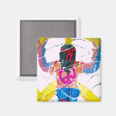 Groovy Hippie Peaceサイン マグネット (正面/裏面)