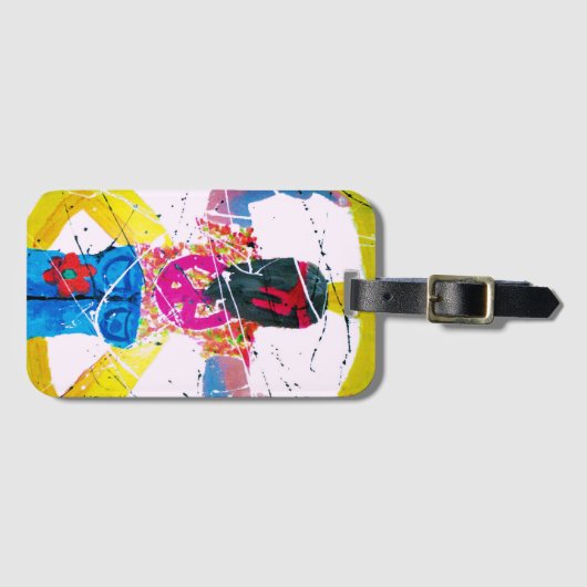 Groovy Hippie Peaceサイン ラゲッジタグ (正面横)
