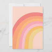 Groovy Hippie Rainbow 70s Birthday Partyをゲット 招待状 (裏面)