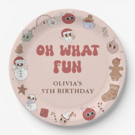 Groovy Hippie Santa Christmas誕生日 ペーパープレート