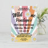 Groovy Hippy Sunとデイジー1st誕生日 招待状 (スタンド正面)