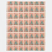 Groovy Holiday Throw Pastel Christmas Celebration フリースブランケット (正面)