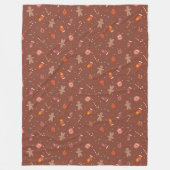 Groovy Holiday Throw Pastel Christmas Celebration フリースブランケット (正面)