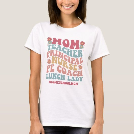 Groovy Homeschool保シ風変わりャツ、CC mom Tシャツ (正面)