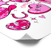 Groovy Howdy Valentine Western Valentines Day Cowb ポスター (角)