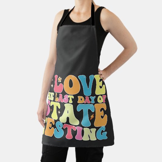 Groovy Iが州試験の最終日を愛する エプロン (インサイチュ)