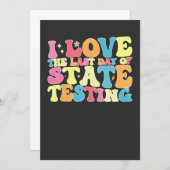 Groovy Iが州試験の最終日を愛する 招待状 (正面/裏面)