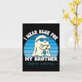 Groovy I衣服ブルーfor My Brother Diabetes T1d Awa カード (黄色い花)