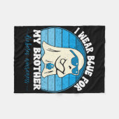 Groovy I衣服ブルーfor My Brother Diabetes T1d Awa フリースブランケット (正面(横))