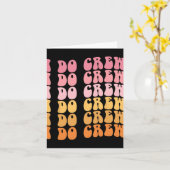 Groovy I Do Crew Bride Squadの結婚バチェロレッテ カード (黄色い花)