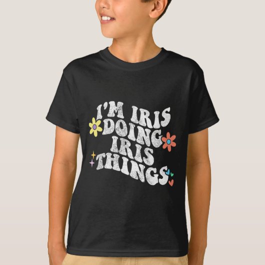 Groovy Imアイリスアイリスアイリスを行うおもしろい母Da Tシャツ (正面)