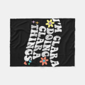 Groovy Imクララがクララの事をするおもしろい母 フリースブランケット (正面(横))
